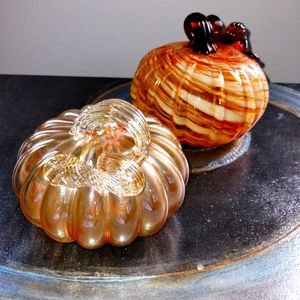 Glass Blown Pumpkin Figurines